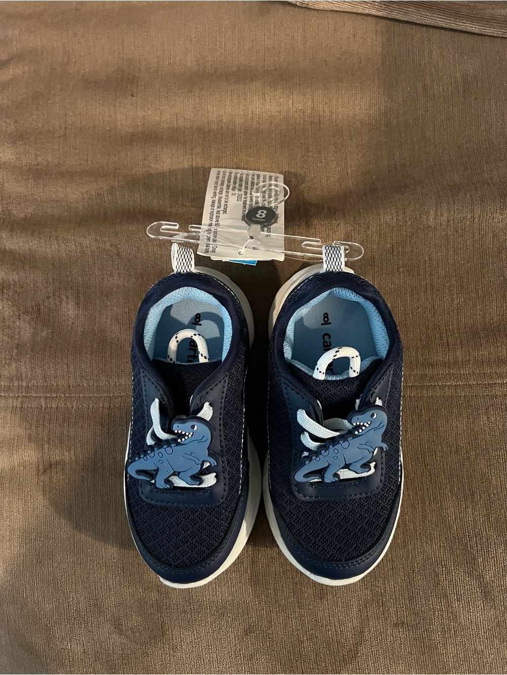 NWT Carter's Navy Blue Dinosaur Slip-On Sneakers